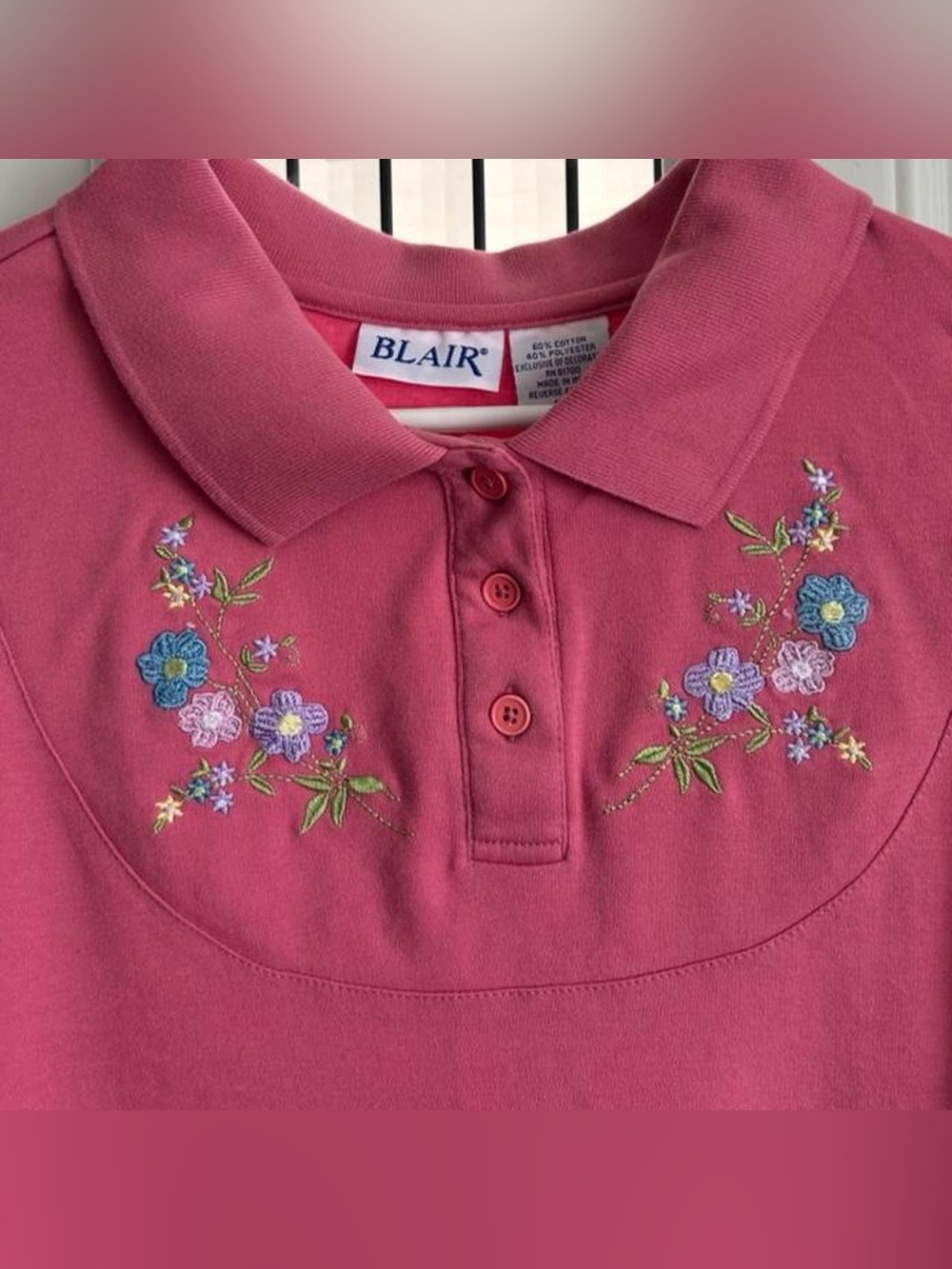 Vintage floral embroidered top